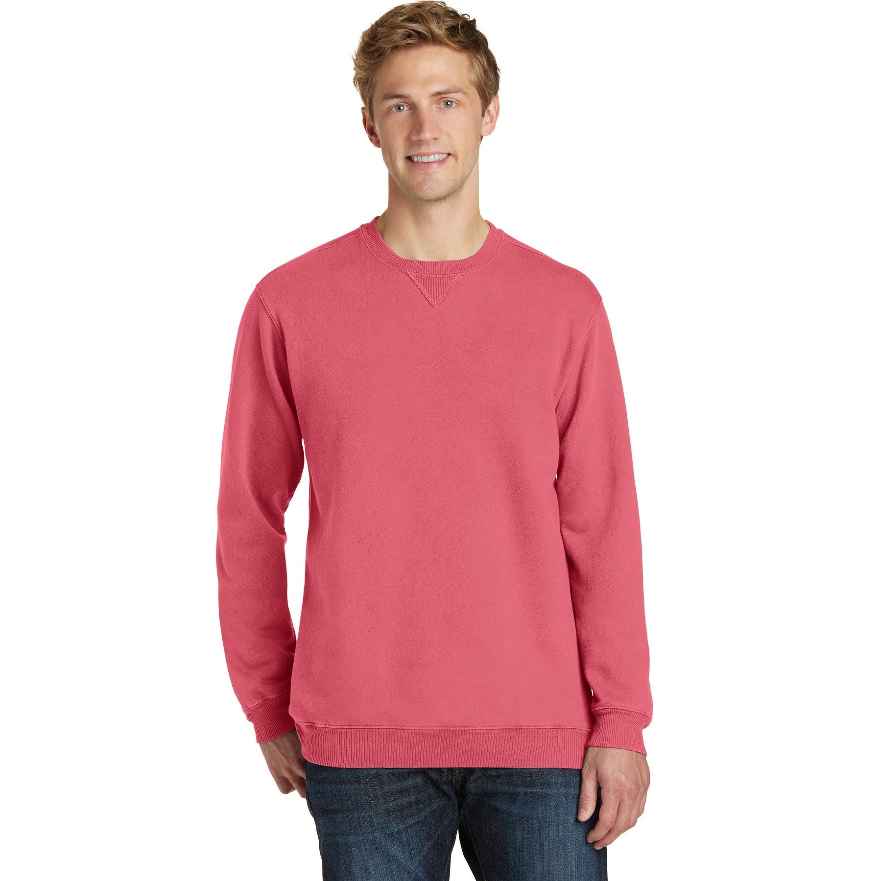 Port & Company-Port & Company® Beach Wash® Garment-Dyed Crewneck Sweatshirt PC098-MedTech-8